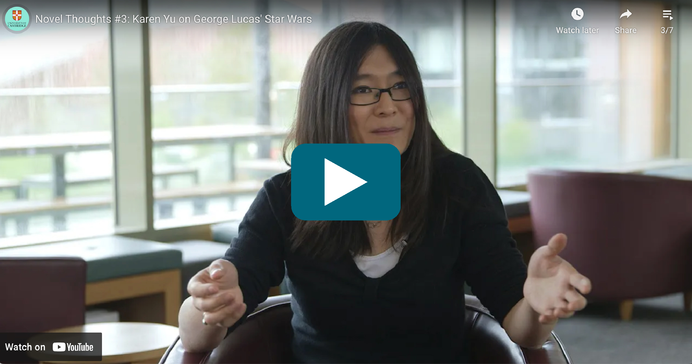 Video Thumbnail: Photonics PhD student explains influence of Star Wars novel on her work