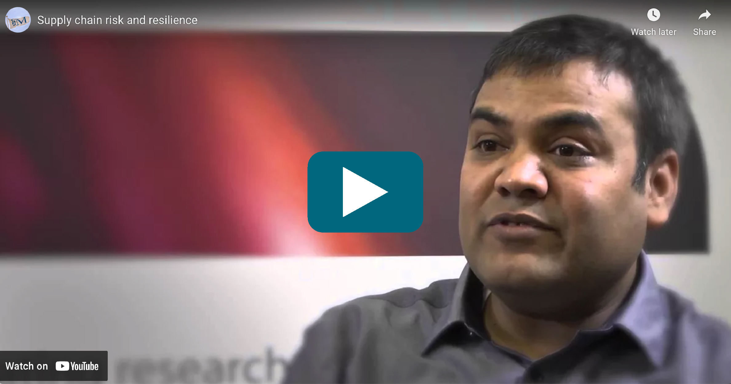 Video Thumbnail: Supply chain risk and resilience for multinational corporations