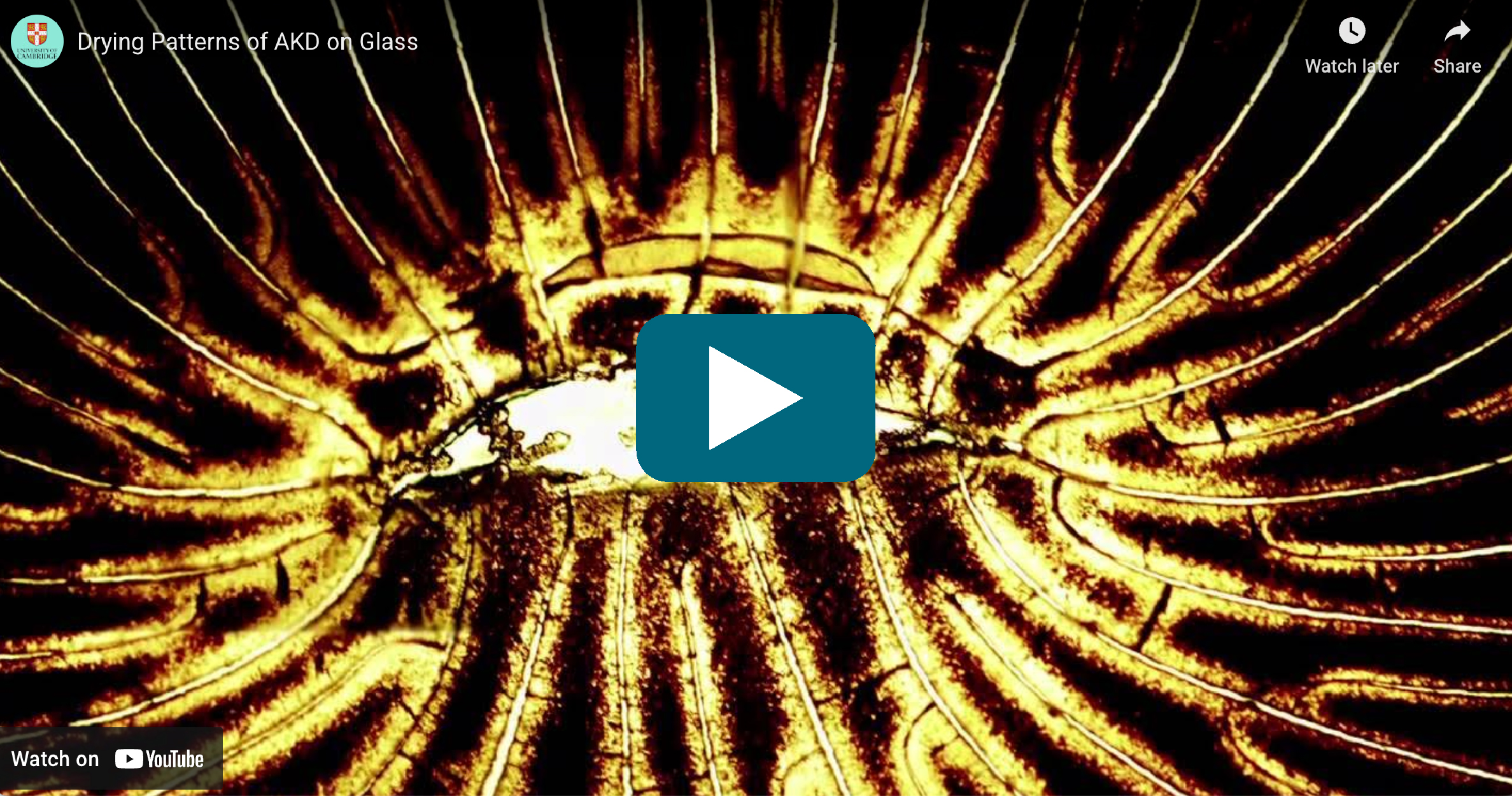 Video Thumbnail: Drying Patterns of AKD on Glass