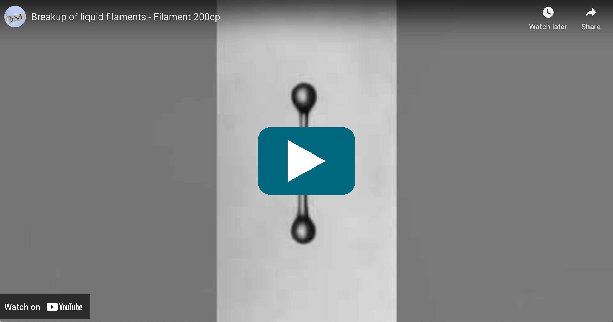 Video Thumbnail: Breakup of Liquid Filiments
