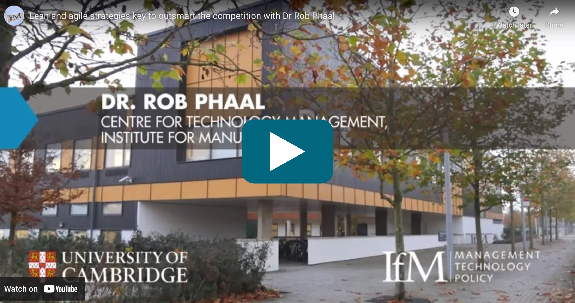 Video Thumbnail: Lean and agile strategies key to outsmart the competition