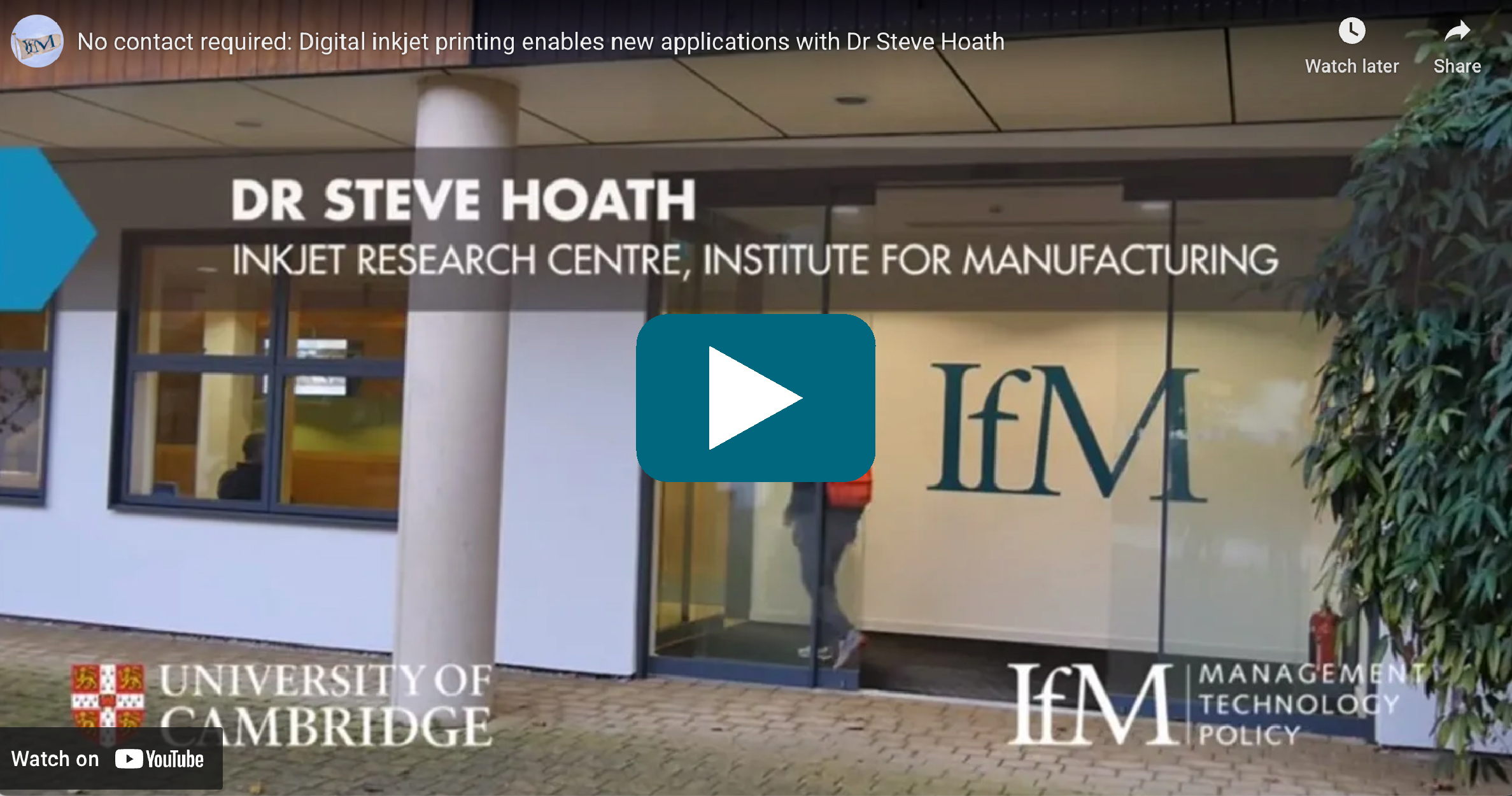 Video Thumbnail: No contact required: Digital inkjet printing enables new applications