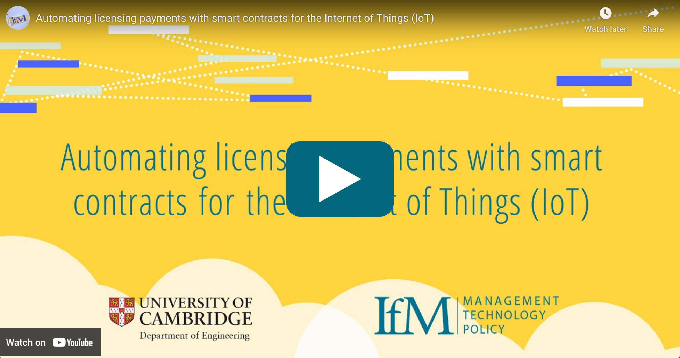 VIdeo Thumbnail: Automating licensing payments using w/ smart contracts for the IoT 