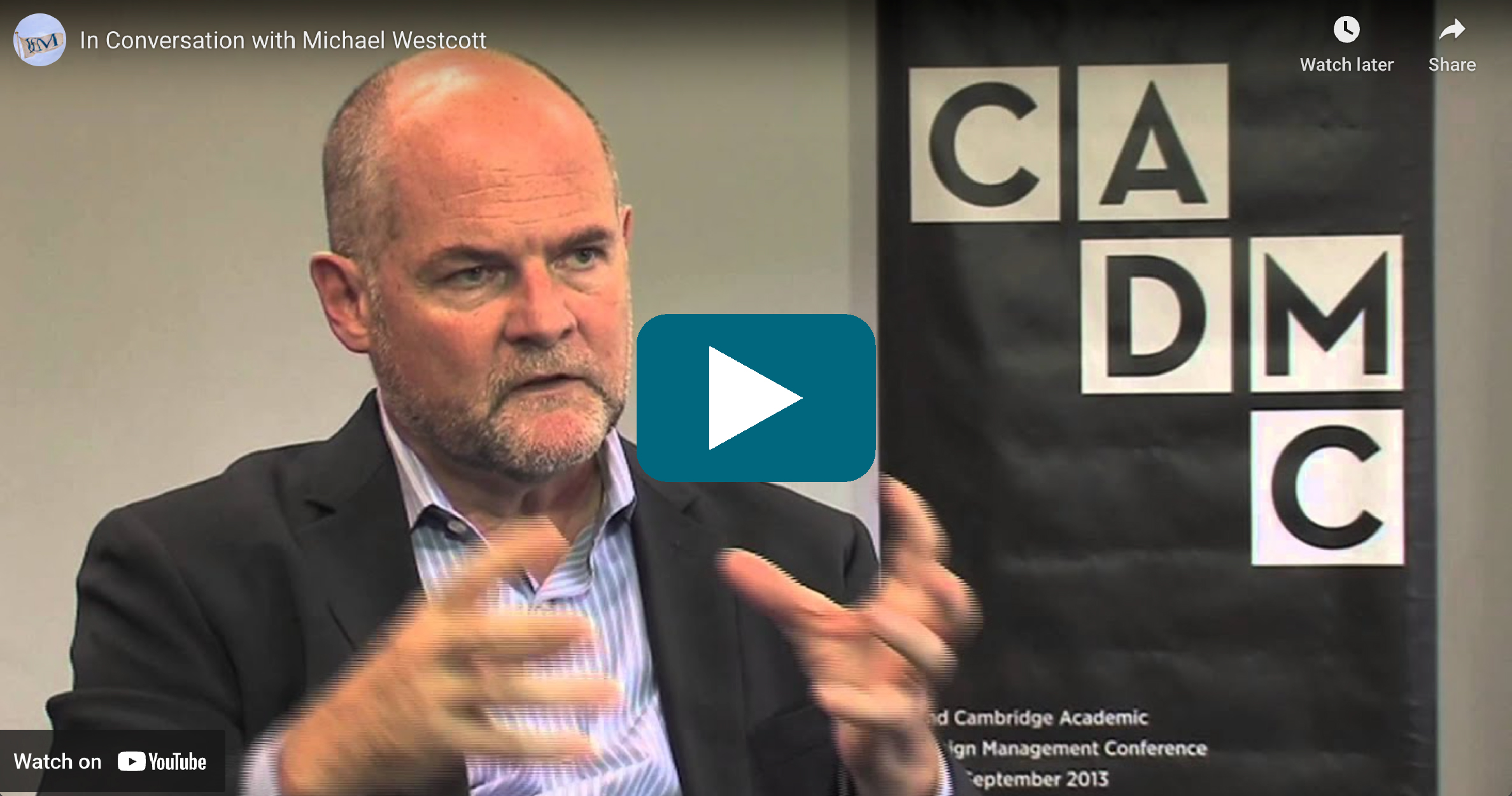 Video Thumbnail: In Conversation with Michael Westcott