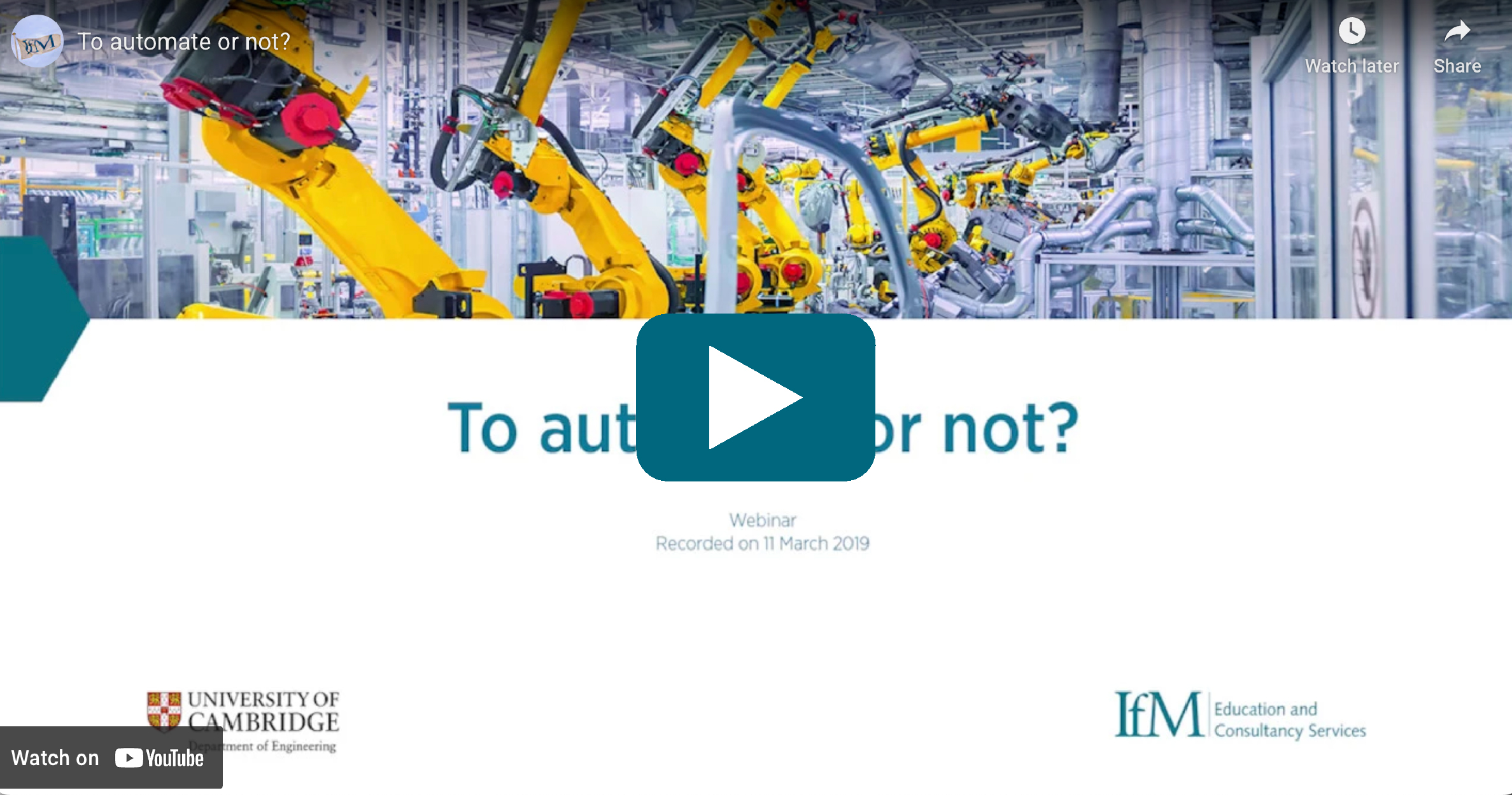 Video Thumbnail: Assessing your automation investment decisions