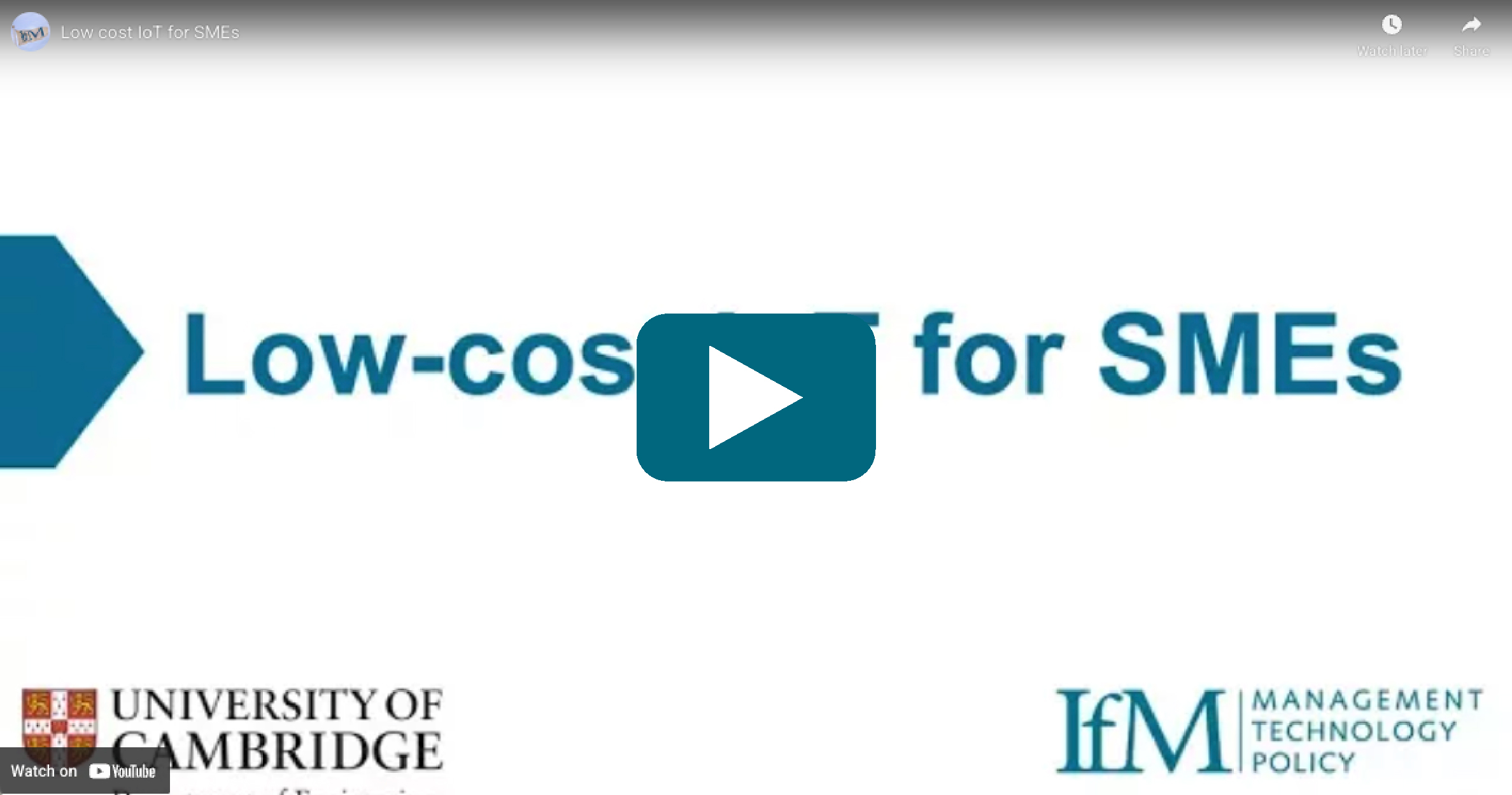 Low cost IoT for SMEs
