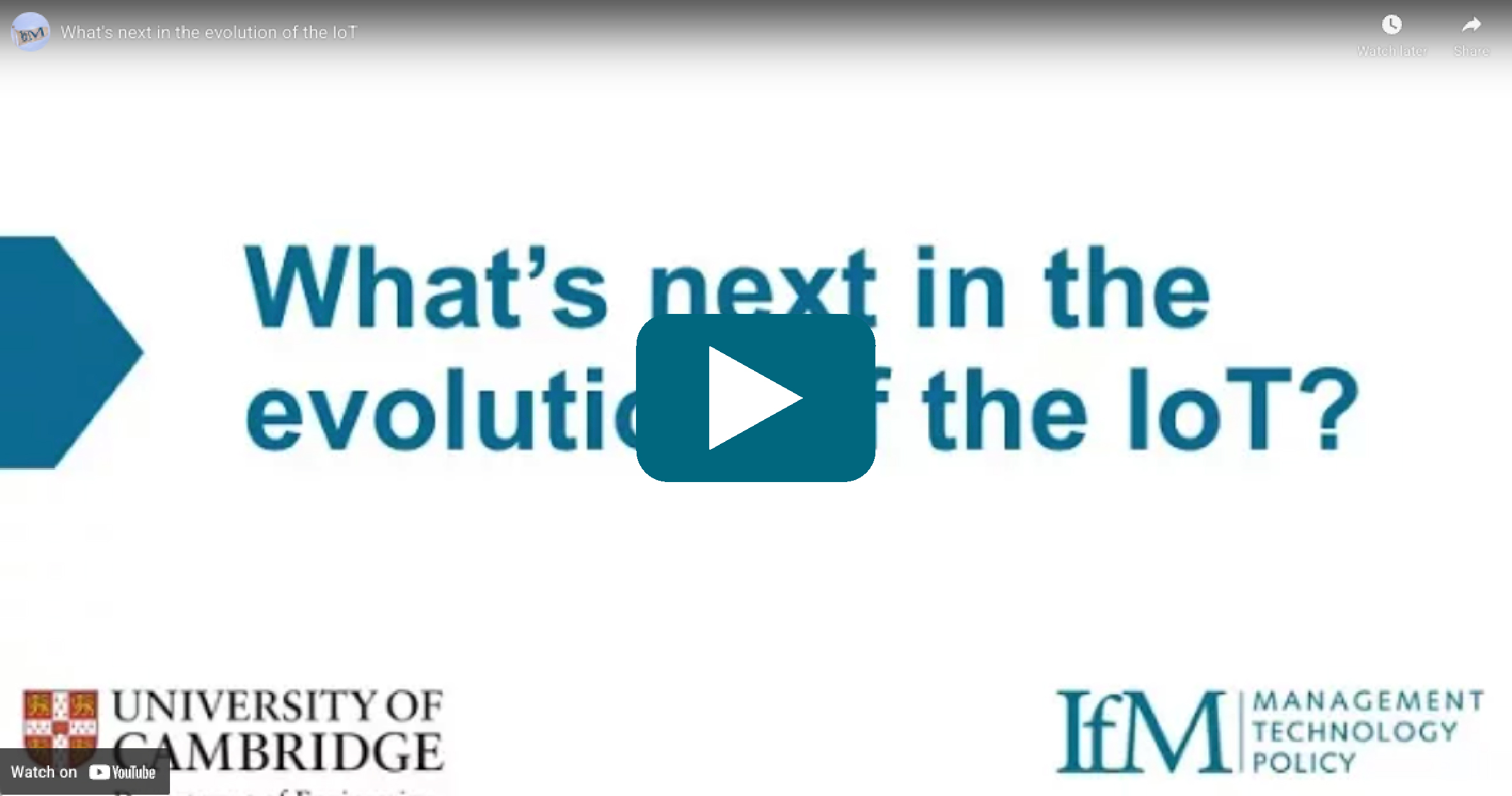 Video Thumbnail: What's next in the evolution of the IoT