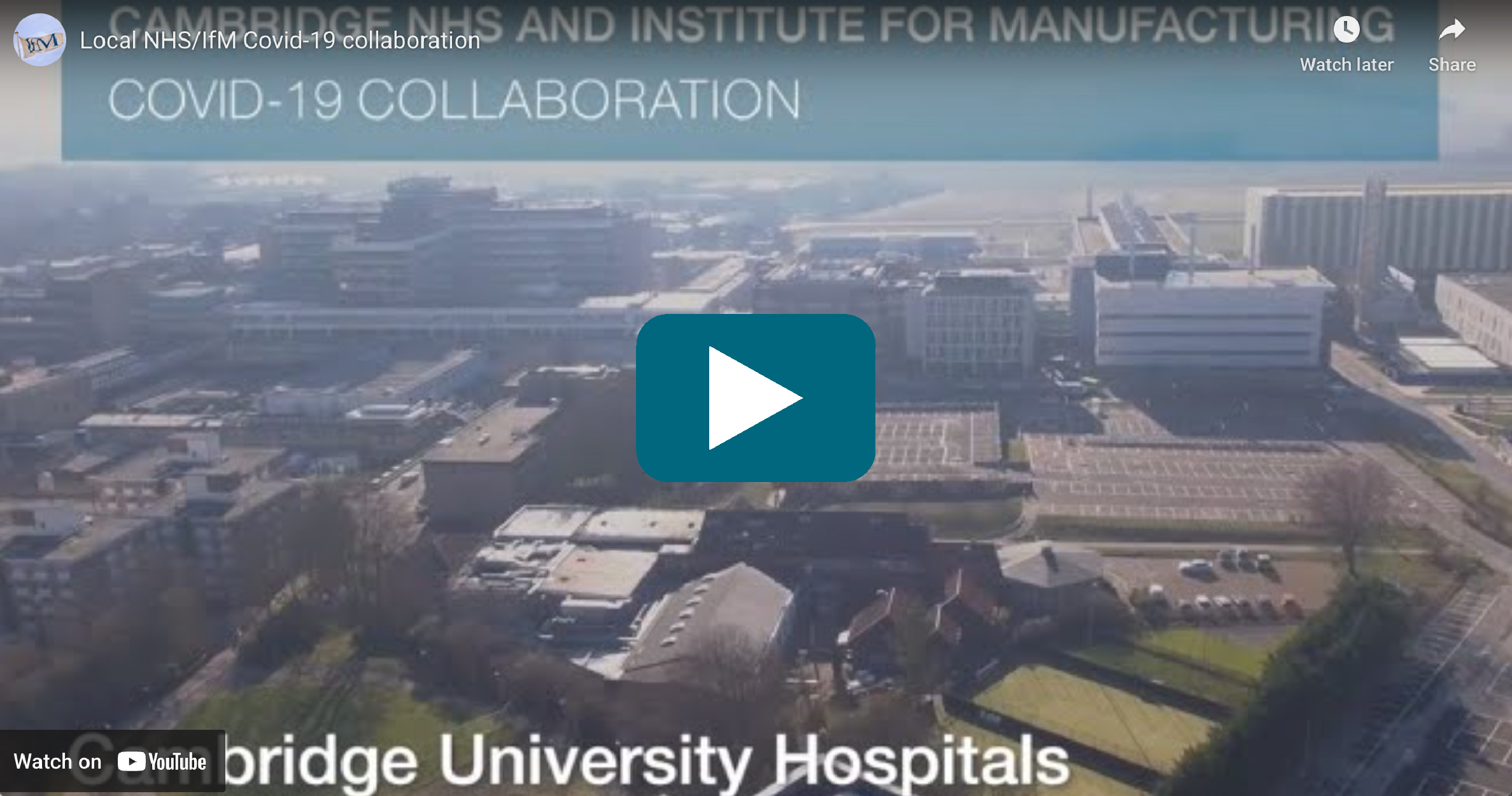 Video Thumbnail: Local NHS/IfM Covid-19 collaboration