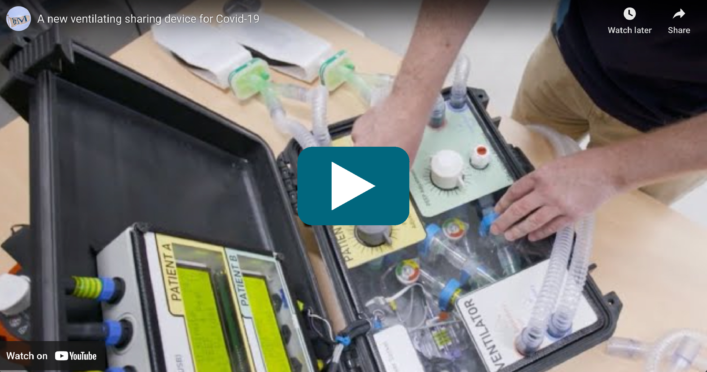 VIdeo Thumbnail: A new ventilating sharing device for Covid-19